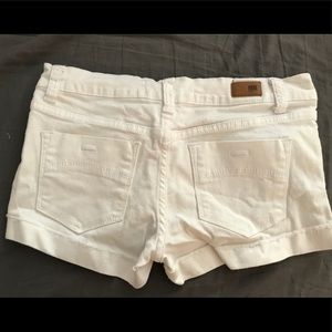 White jean shorts